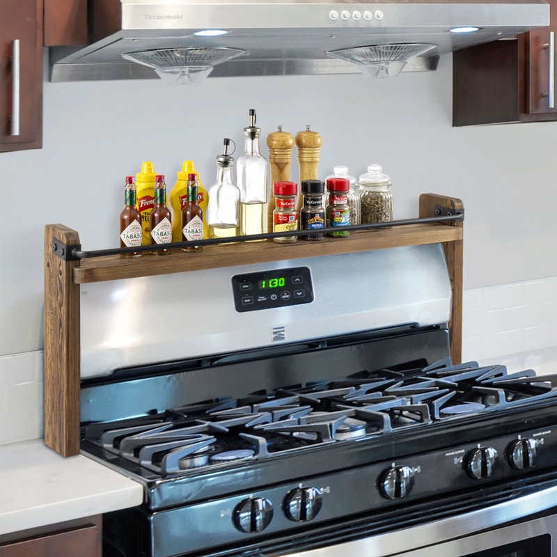 Stove shelf wood discount